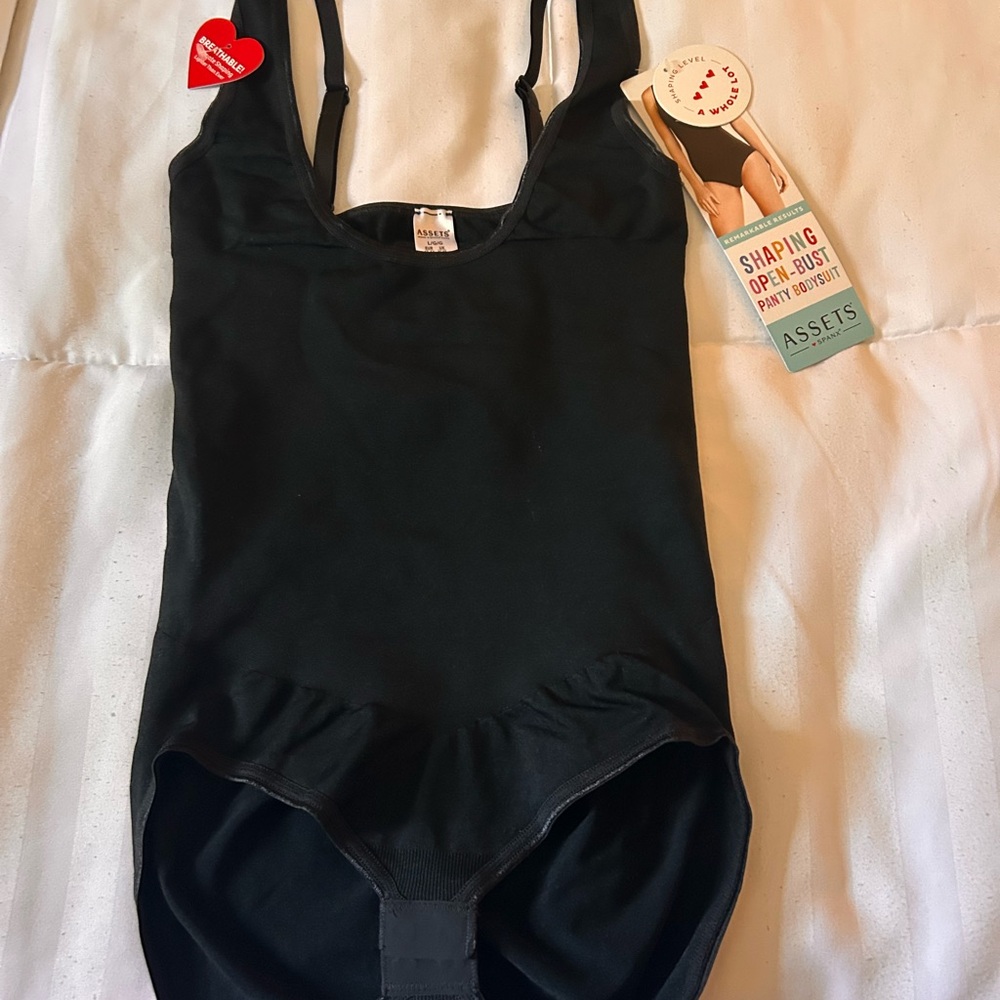Assets By Spanx Black Shaping Bodysuit